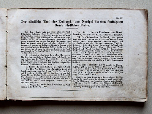 Weiland, Geographisch-statistischer Taschen-Atlas, 1838
3. Der nördliche Theil der Erdkugel, vom Nordpol bis zum funfzigsten Grade nördlicher Breite