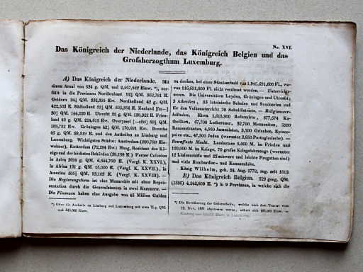 Weiland, Geographisch-statistischer Taschen-Atlas, 1838
16. Das Königreich der Niederlande, das Königreich Belgien und das Großherzogthum Luxemburg
