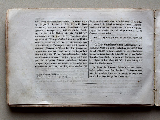 Weiland, Geographisch-statistischer Taschen-Atlas, 1838
16. Das Königreich der Niederlande, das Königreich Belgien und das Großherzogthum Luxemburg