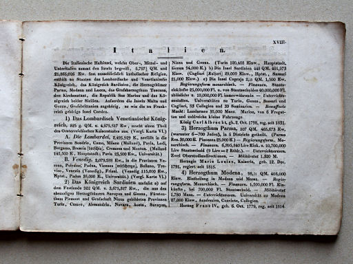 Weiland, Geographisch-statistischer Taschen-Atlas, 1838
18. Italien