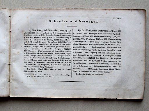 Weiland, Geographisch-statistischer Taschen-Atlas, 1838
22. Schweden und Norwegen