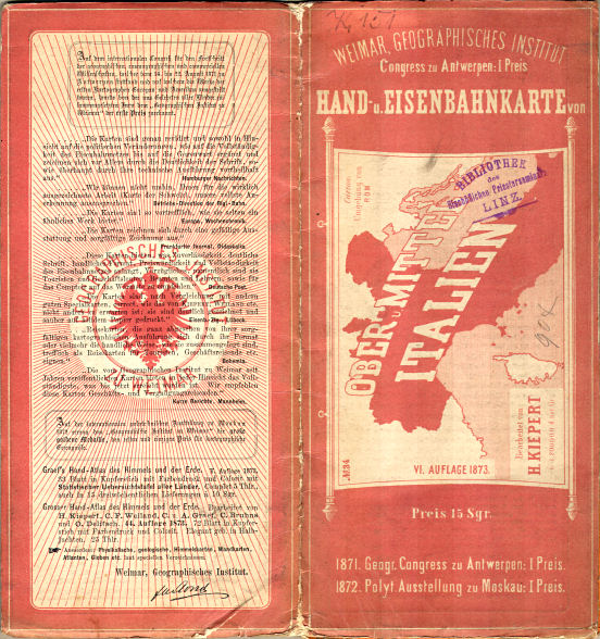 Hand- und Eisenbahnkarte
34. Ober u. Mittel Italien