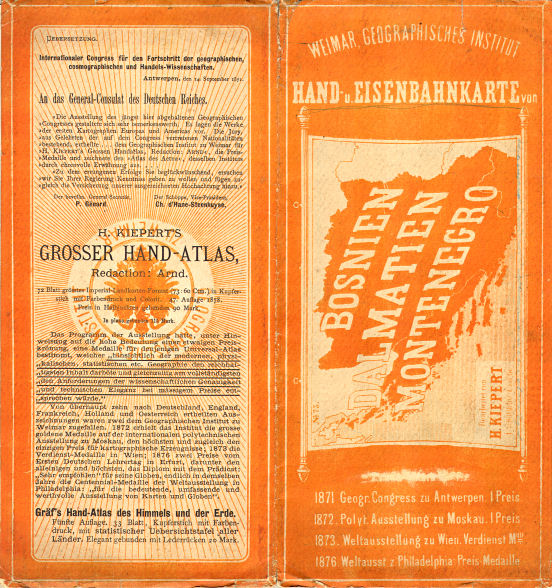 Hand- und Eisenbahnkarte
73. Bosnien Dalmatien Montenegro