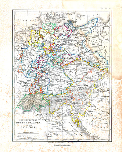 Glaser's Atlas über alle Theile der Erde (1842)
7. Die Deutschen Bundesstaaten und die Schweiz