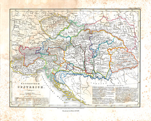 Glaser's Atlas über alle Theile der Erde (1842)
8. Kaiserthum Oestreich