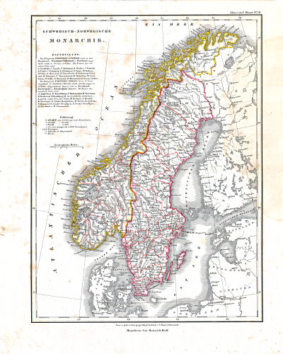 Glaser's Atlas über alle Theile der Erde (1842)
18. Schwedisch-Norwegische Monarchie