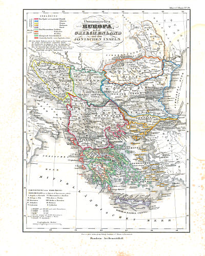 Glaser's Atlas über alle Theile der Erde (1842)
20. Osmanisches Europa, nebst Griechenland und den Jonischen Inseln