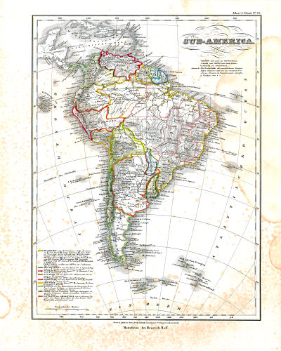 Glaser's Atlas über alle Theile der Erde (1842)
25. Süd-America