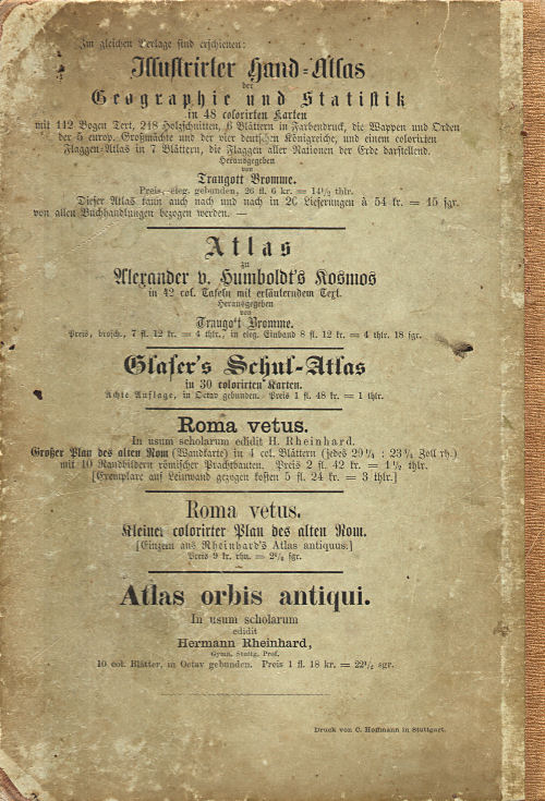 Glaser's Geographischer Hand-Atlas (1863)
Achterkant band / Back cover