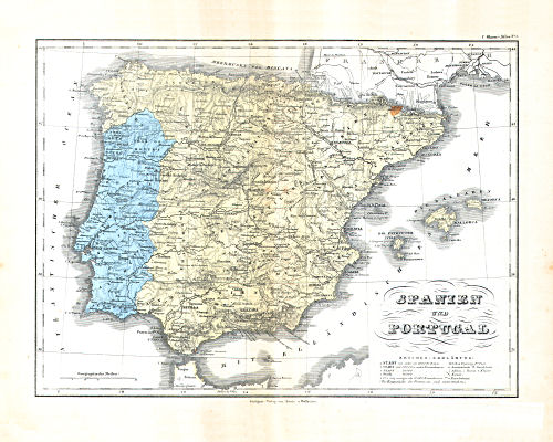 Glaser's Geographischer Hand-Atlas (1863)
3. Spanien und Portugal