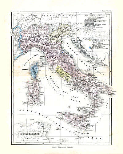 Glaser's Geographischer Hand-Atlas (1863)
6. Italien