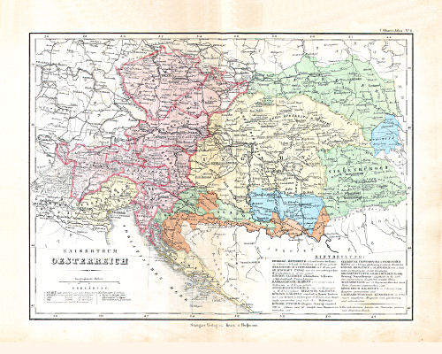 Glaser's Geographischer Hand-Atlas (1863)
8. Kaiserthum Oestreich