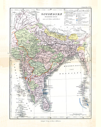 Glaser's Geographischer Hand-Atlas (1863)
22. Ostindien im engern Sinne