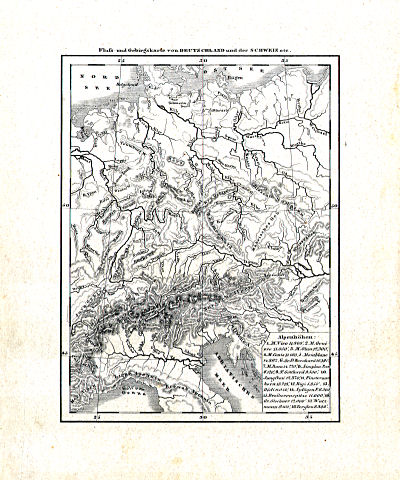 Glaser's Kleiner Atlas (ca. 1848)
4. Fluss- und Gebirgskarte von Deutschland und der Schweiz etc.