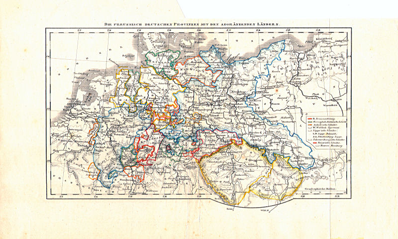 Glaser's Kleiner Atlas (ca. 1848)
7.8. Die preussisch-deutschen Provinzen mit den angränzenden Ländern