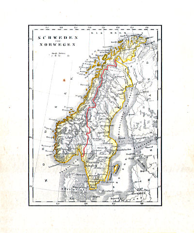 Glaser's Kleiner Atlas (ca. 1848)
18. Schweden und Norwegen
