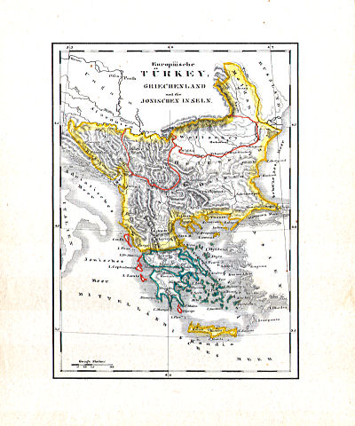Glaser's Kleiner Atlas (ca. 1848)
20. Europäische Türkey, Griechenland und die Jonischen Inseln