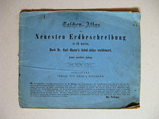 Glaser's Taschen-Atlas (ca. 1860)
Voorkant band / Front cover