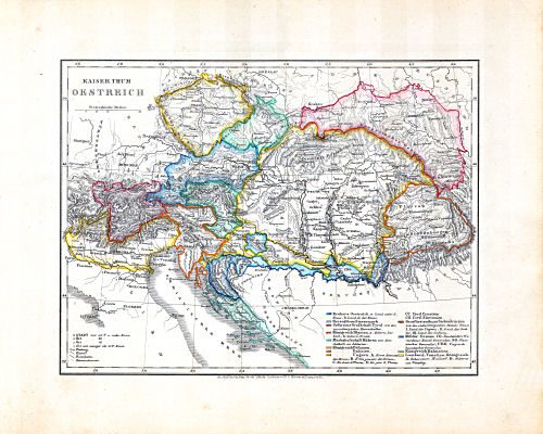 Dr. Carl Glaser's Schul-Atlas (1846)
7. Kaiserthum Oestreich