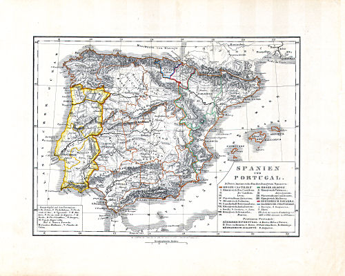 Dr. Carl Glaser's Schul-Atlas (1846)
12. Spanien und Portugal