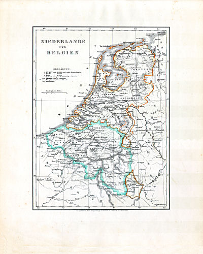 Dr. Carl Glaser's Schul-Atlas (1846)
17. Niederlande und Belgien