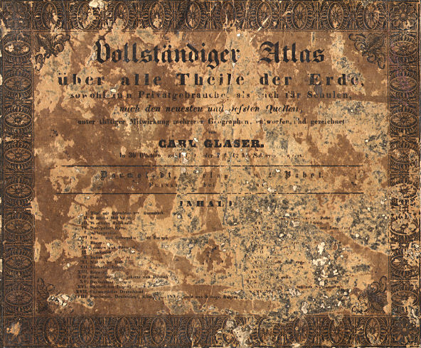 Glaser's Vollständiger Atlas (1840)
Inhoudsopgave (voorkant band) / Table of contents (front cover)
