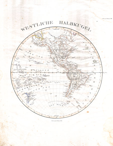 Glaser's Vollständiger Atlas (1840)
3. Westliche Halbkugel