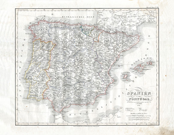 Glaser's Vollständiger Atlas (1840)
8. Spanien und Portugal