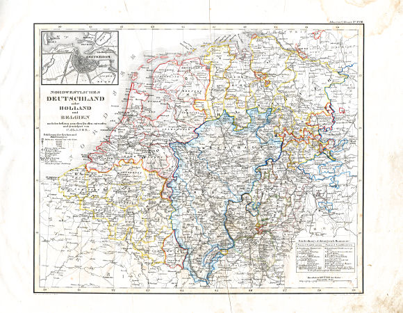 Glaser's Vollständiger Atlas (1840)
18. Nordwestliches Deutschland nebst Holland und Belgien