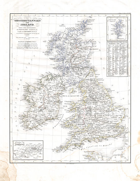 Glaser's Vollständiger Atlas (1840)
21. Grosbritannien und Ireland