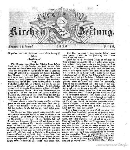 Allgemeine Kirchen-Zeitung, 1836-08-14