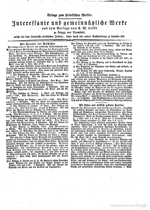 Fränkischer Merkur, 1838-05-20
Verlag von C.W. Leske, p. 1