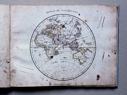 Leske, Vollständiger Schulatlas, ca. 1832
I. Östliche Halbkugel