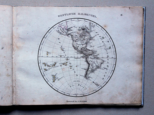 Leske, Vollständiger Schulatlas, ca. 1832
II. Westliche Halbkugel