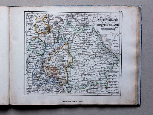 Leske, Vollständiger Schulatlas, ca. 1832
XIII. Südwestlich. Deutschland