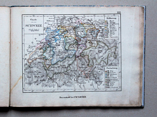 Leske, Vollständiger Schulatlas, ca. 1832
XVI. Charte von der Schweiz