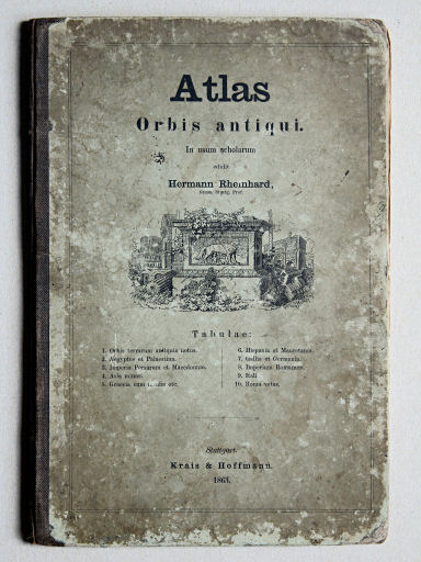 Rheinhard, Atlas Orbis antiqui, 1863
Voorkant band / Front cover