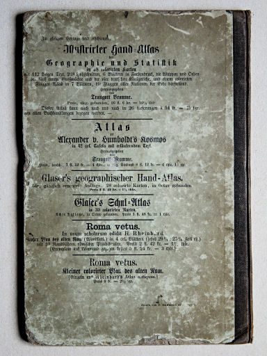 Rheinhard, Atlas Orbis antiqui, 1863
Achterkant band / Back cover