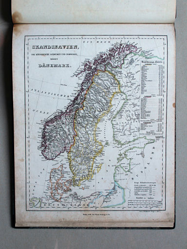 Grimm, Atlas, 1836
10. Skandinavien, die Königreiche Schweden und Norwegen; nebst Dänemark