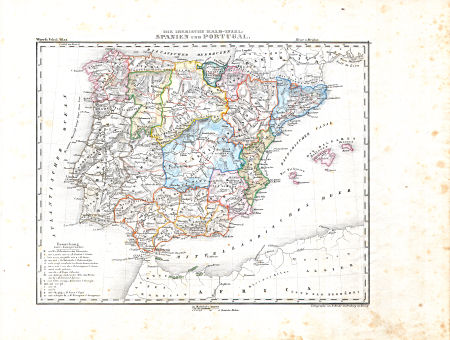 Woerl: Atlas über alle Theile der Erde, 1838
4. Die Iberische Halb-Insel: Spanien und Portugal