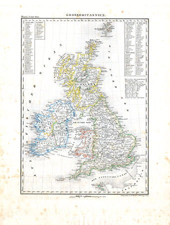 Woerl: Atlas über alle Theile der Erde, 1838
6. Grossbritannien