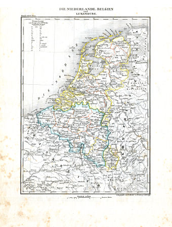 Woerl: Atlas über alle Theile der Erde, 1838
7. Die Niederlande, Belgien und Luxemburg