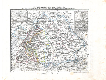 Woerl: Atlas über alle Theile der Erde, 1838
10. Das Kön. Bayern, Kön. Württemberg ...