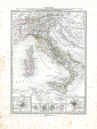 Woerl: Atlas über alle Theile der Erde, 1838
16. Italien ...