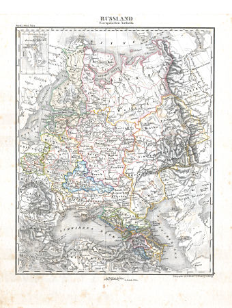 Woerl: Atlas über alle Theile der Erde, 1838
19. Russland Europäischen Antheils