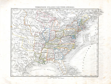 Woerl: Atlas über alle Theile der Erde, 1838
22. Vereinigte Staaten von Nord-Amerika ...