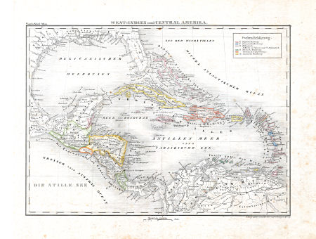 Woerl: Atlas über alle Theile der Erde, 1838
23. West-Indien und Central Amerika