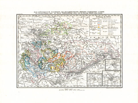 Woerl: Atlas über alle Theile der Erde, 1839 (Oestr. Ausg.)
13 (11) Das Königreich Sachsen ...