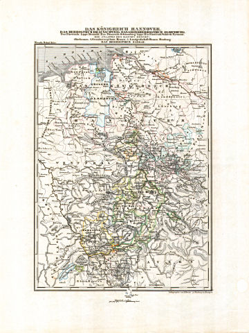 Woerl: Atlas über alle Theile der Erde, 1839 (Oestr. Ausg.)
14 (12) Das Königreich Hannover ...
