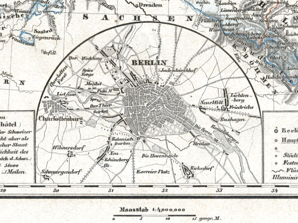 Woerl: Atlas über alle Theile der Erde, 1839 (Oestr. Ausg.)
15b (14b) Berlin